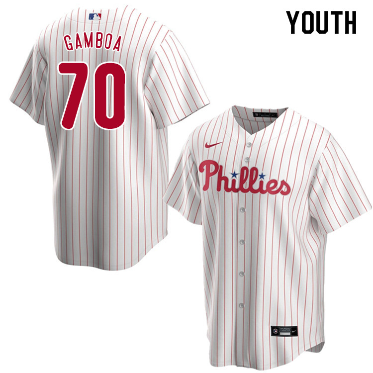 Nike Youth #70 Arquimedes Gamboa Philadelphia Phillies Baseball Jerseys Sale-White